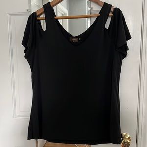Large Black Cold Shoulder top